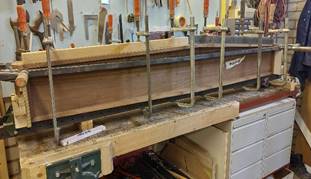 Houten bloembak voorkant